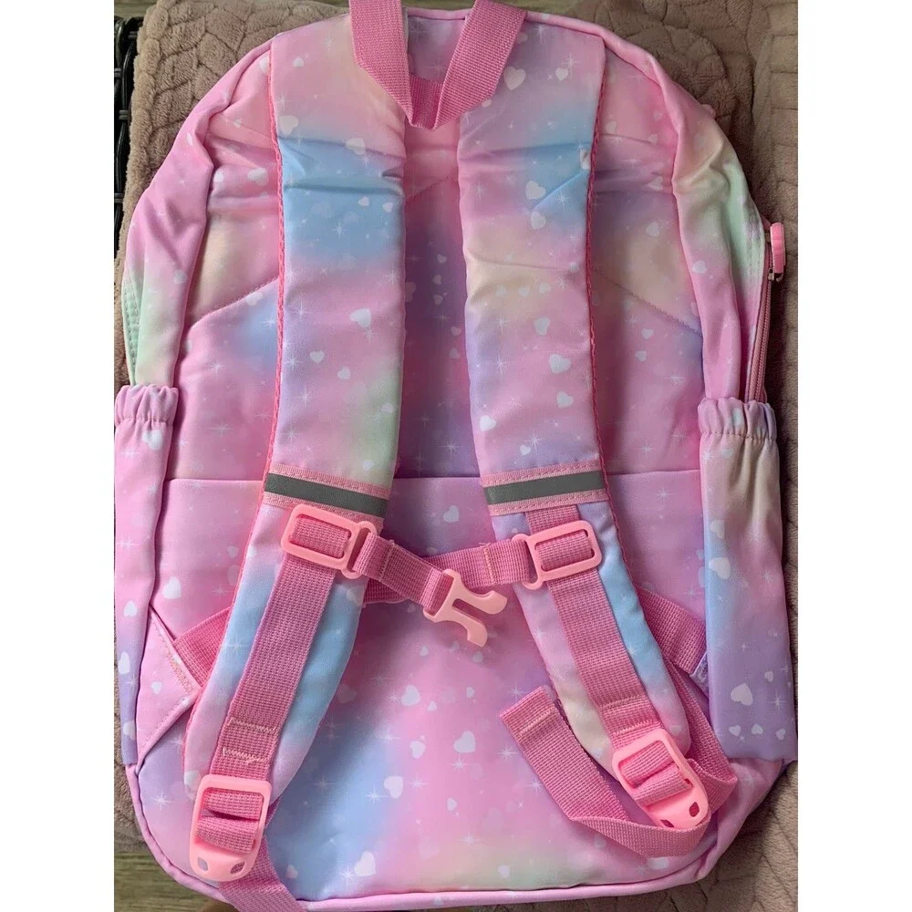 Girls Backpack Starry Rainbow Bookbag Cute Large Capacity Backpack Multifunction